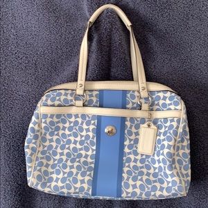 Blue/ White Coach purse